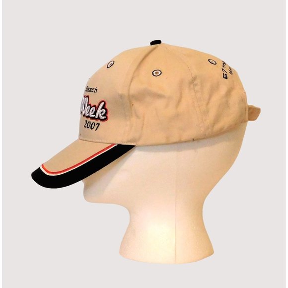 Myrtle Beach Bike Week 2007 Eagle Ball Cap 67th Anniversary Beige Adj Strap - Picture 2 of 10